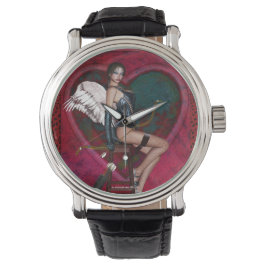 Reloj De Pulsera Flirty Cupid Pin Up Chica Writing Watch