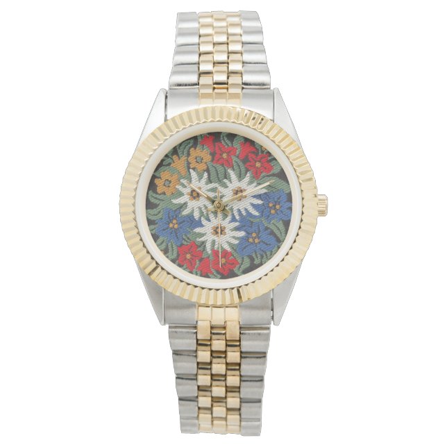 Reloj De Pulsera Flor alpina suiza Edelweiss (Anverso)
