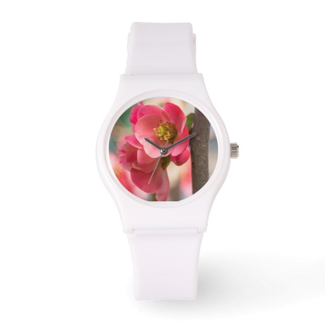 Reloj De Pulsera Flor blanco Silicon Watch (Anverso)
