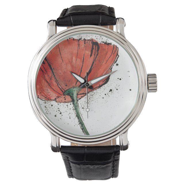 Reloj De Pulsera Flor cerrada en fondo blanco (Anverso)