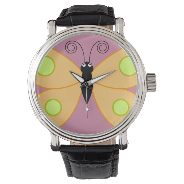 Reloj De Pulsera Flor como mariposa (Anverso)