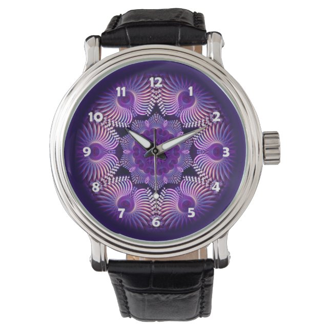 Reloj De Pulsera Flor de Apofisis Kaleidoscope I (Anverso)