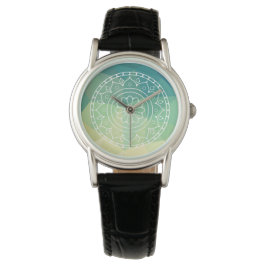 Reloj De Pulsera Flor de armonía de inspiración de Mandala amarillo