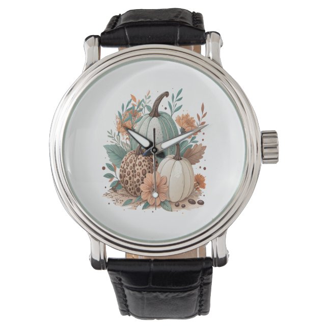 Reloj De Pulsera Flor de calabaza boho (Anverso)