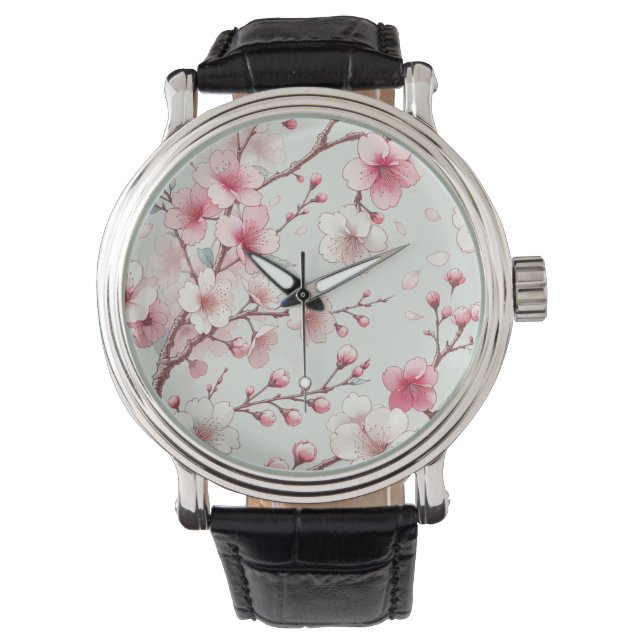 Reloj De Pulsera Flor de Cerezo (Anverso)