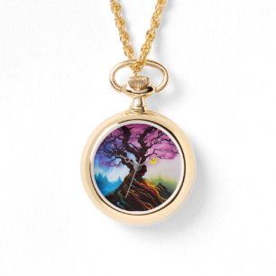 Reloj De Pulsera Flor de cerezo Árbol de vida