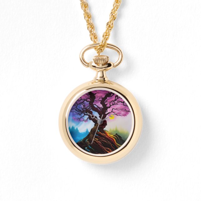 Reloj De Pulsera Flor de cerezo Árbol de vida (Anverso)