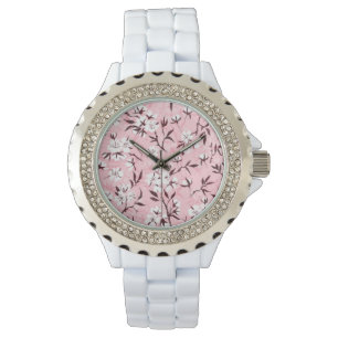 Reloj De Pulsera Flor de cerezo blanco