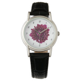 Reloj De Pulsera Flor de Dahlia Púrpura Profunda