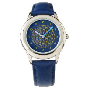 Reloj De Pulsera Flor de DES Lebens - oro brillante de la vida/de