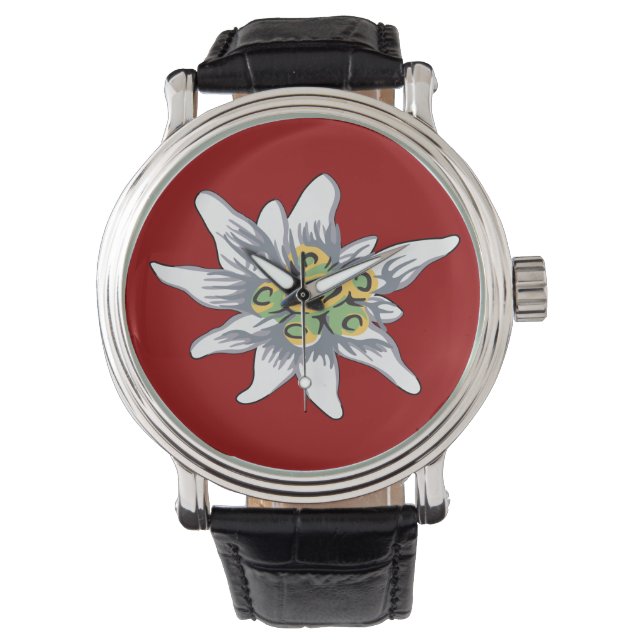 Reloj De Pulsera Flor de Edelweiss (Anverso)