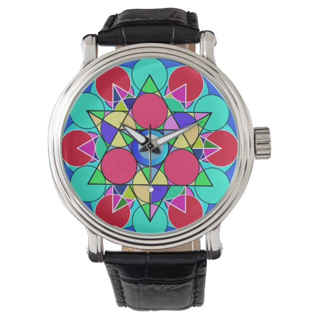 Reloj De Pulsera Flor de estrella abstracta (Anverso)