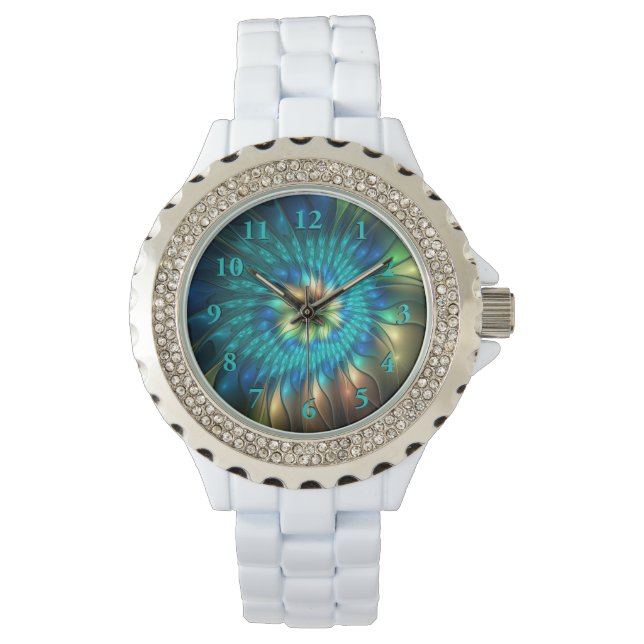 Reloj De Pulsera Flor de fantasía luminosa, fragancia abstracta col (Anverso)