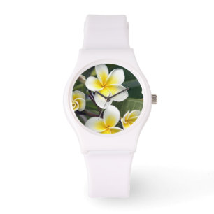 Reloj De Pulsera flor de frangipani Islas Cook