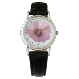 Reloj De Pulsera Flor de hollyhock rosa brillante