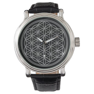 Reloj De Pulsera Flor de la vida - plata