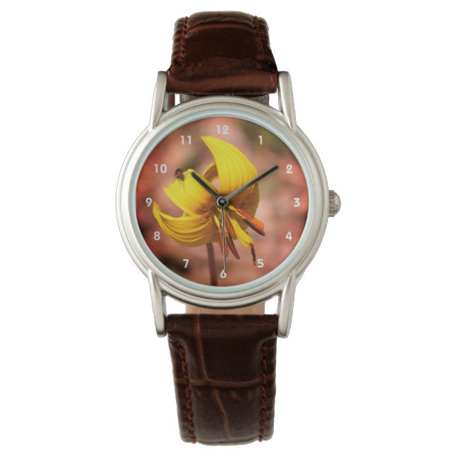 Reloj De Pulsera Flor De Llanto De Trucha Silvestre Y Amigo De Inse (Anverso)