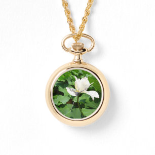 Reloj De Pulsera Flor de Lotus blanco