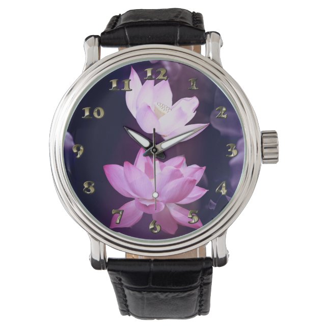 Reloj De Pulsera Flor de Lotus en flor (Anverso)