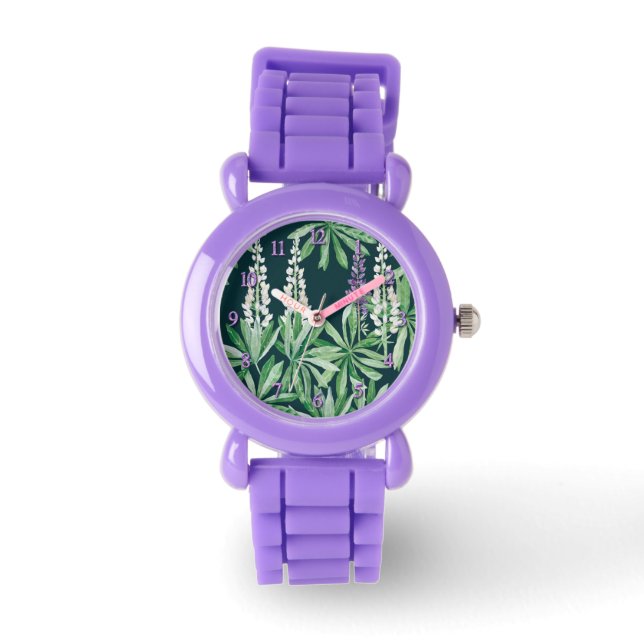Reloj De Pulsera Flor de lupino (Anverso)