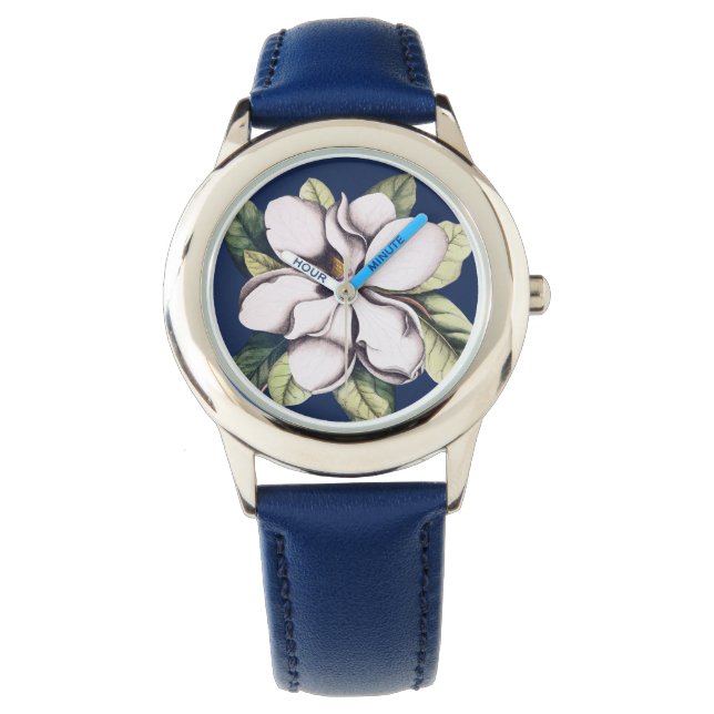 Reloj De Pulsera Flor de Magnolia (Anverso)