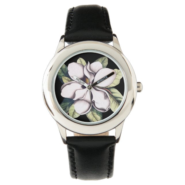Reloj De Pulsera Flor de Magnolia (Anverso)