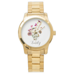 Reloj De Pulsera Flor de nacimiento personalizada