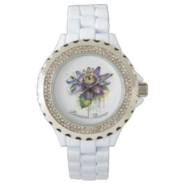 Reloj De Pulsera Flor de pasión púrpura apasionada