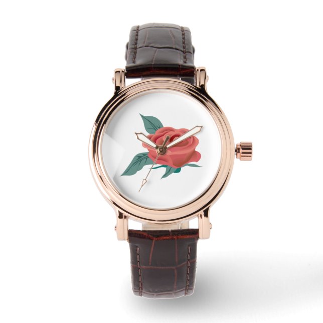 Reloj De Pulsera Flor de rosa (Anverso)