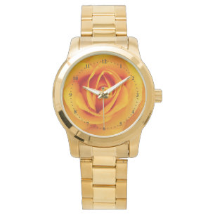 Reloj De Pulsera flor de rosa amarillo
