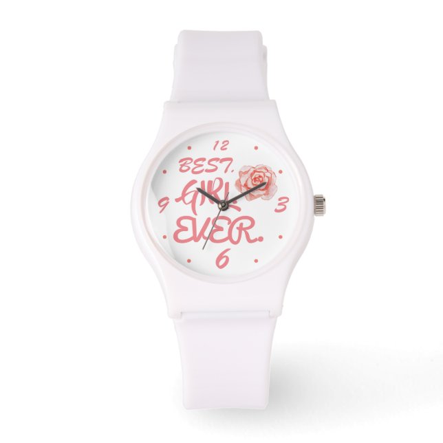 RELOJ DE PULSERA FLOR DE ROSA MEJOR CHICA DE TODAS (Anverso)