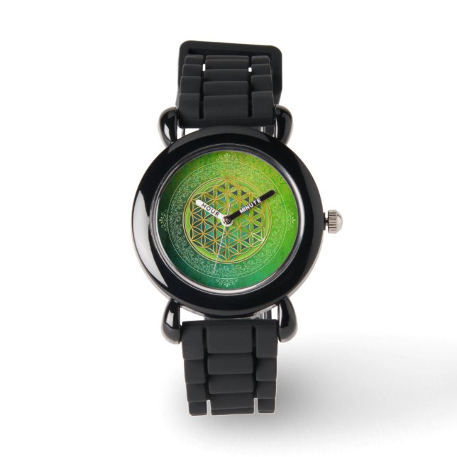 Reloj De Pulsera Flor de vida - Ornamento II (Anverso)