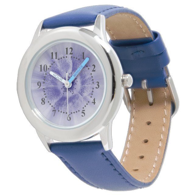 Reloj De Pulsera Flor en azul (Angular)