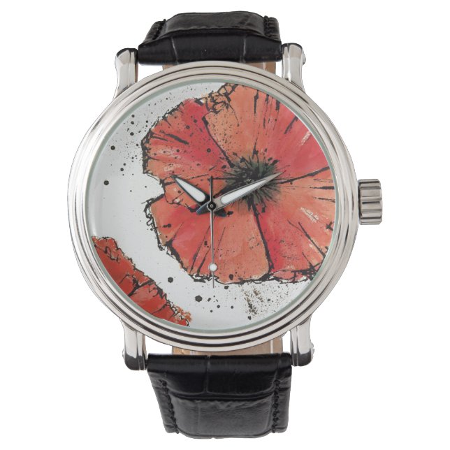 Reloj De Pulsera Flor en un fondo blanco (Anverso)