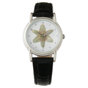 Reloj De Pulsera Flor Lirio Amarillo Específico