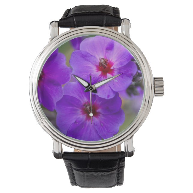 Reloj De Pulsera Flor morada (Anverso)