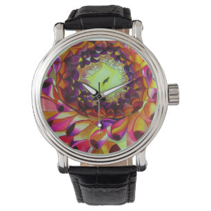 Reloj De Pulsera Flor morada de Dahlia en Sacha Grossel Art