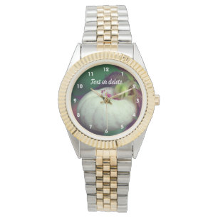 Reloj De Pulsera Flor Orquídea de la Mujer Blanca Personalizada