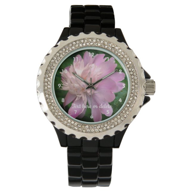 Reloj De Pulsera Flor Peony En Bloom Personalizada (Anverso)