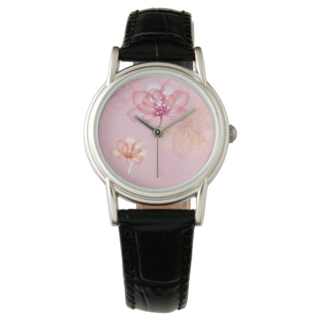 Reloj De Pulsera Flor rosa Lotus (Anverso)