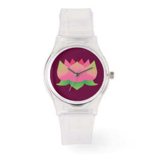 Reloj De Pulsera Flor rosa Lotus