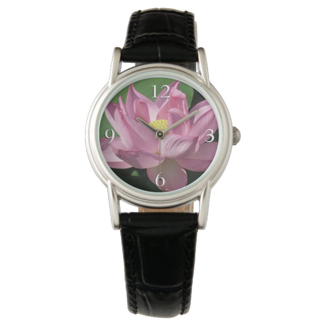 Reloj De Pulsera Flor rosa Lotus IV (Anverso)