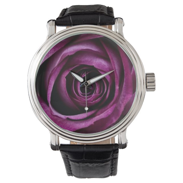 Reloj De Pulsera Flor rosa morada (Anverso)