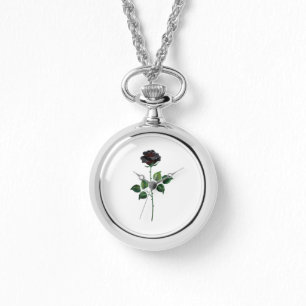 Reloj De Pulsera Flor rosa negra