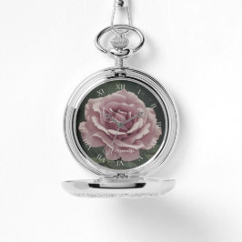 Reloj De Pulsera Flor rosa rosa rosa Dusky Floral Plata personaliza
