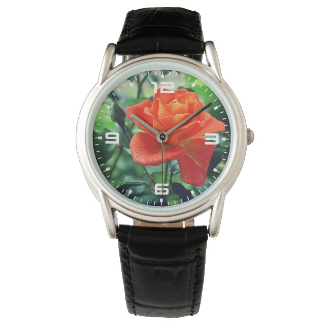 Reloj De Pulsera Flor rosa rosada natural (Anverso)