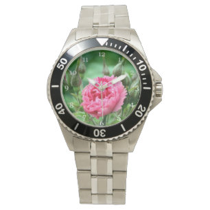 Reloj De Pulsera flor rosa silvestre rosa floral