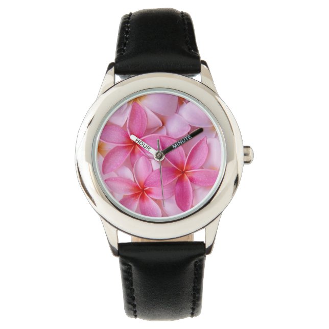 Reloj De Pulsera Flor rosa suave (Anverso)