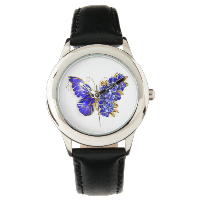 Reloj De Pulsera Flor Sapphire Mariposa (Anverso)