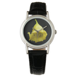 Reloj De Pulsera Flor tropical amarilla